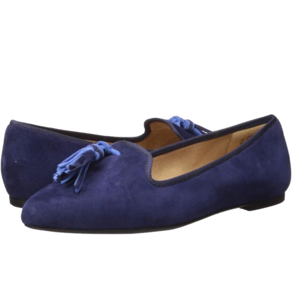 Hush Puppies Sadie Tassel Slip-on Loafer ballet flats suede 9.5 comfort